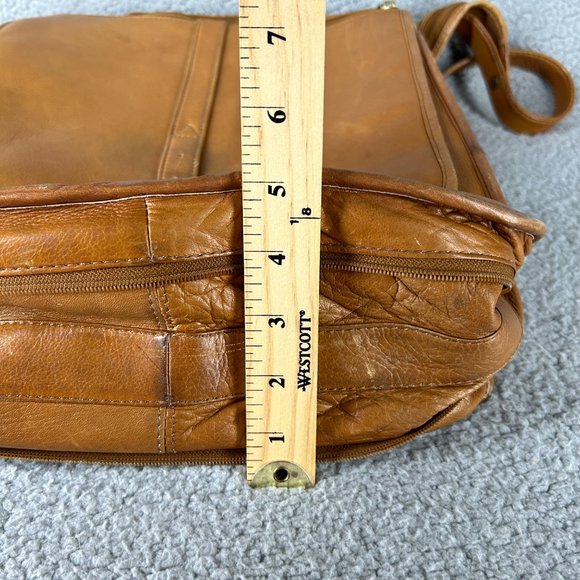 Boulder Ridge Leather Book Bag Messenger Shoulder Strap Heavy Worn In School - Picture 16 of 16